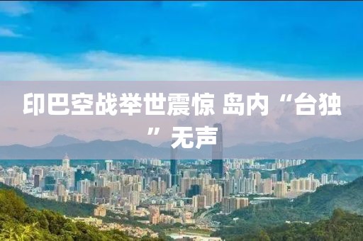 印巴空战举世震惊 岛内“台独”无声