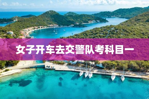 女子开车去交警队考科目一