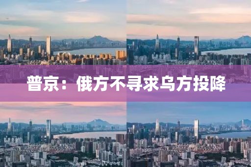 普京：俄方不寻求乌方投降
