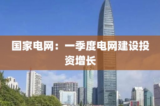 国家电网：一季度电网建设投资增长