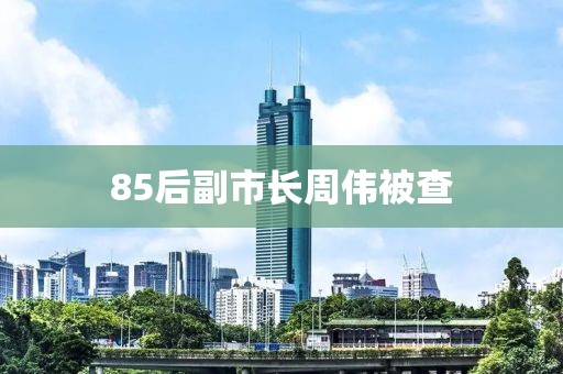 85后副市长周伟被查