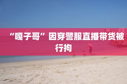 “嘎子哥”因穿警服直播带货被行拘
