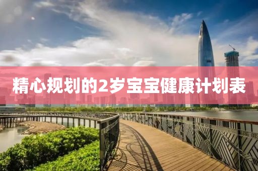 精心规划的2岁宝宝健康计划表