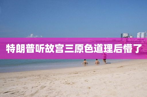 特朗普听故宫三原色道理后懵了