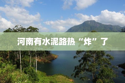 河南有水泥路热“炸”了