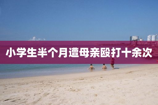 小学生半个月遭母亲殴打十余次