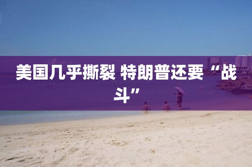 美国几乎撕裂 特朗普还要“战斗”