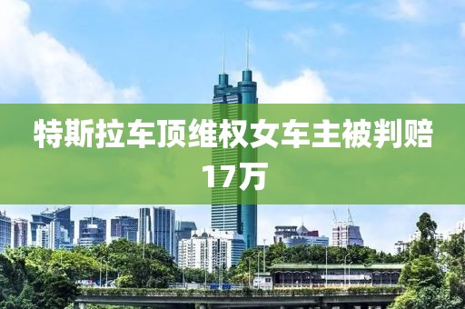 特斯拉车顶维权女车主被判赔17万